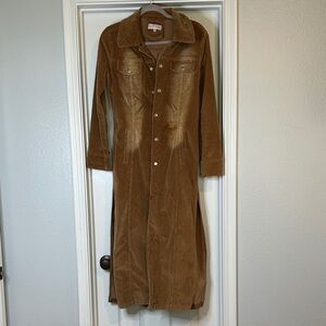 Womens Corduroy Duster Jacket. Size S.